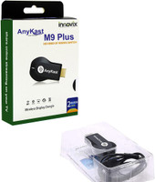 INNOVIX M9 Plus WIFI DISPLAY ANYCAST DONGLE WITH HDMI CABLE 300 Mbps Data Card ,Calls not Supported(Black)