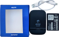 Airtel AMF311 version2.0-4G WiFi Hotspot(Single_Band, 2300mah Battery+Data Cable) 21 Mbps Data Card ,Calls not Supported(Black)