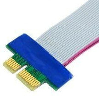 Fastline Products PCI-E 1X Riser Card Extended Cable Extension Ribbon 300 Mbps Data Card ,Calls not Supported(Multicolor)