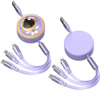 SYAMBABA Astronaut 3 in 1 Fast Charging Data Cable 3.1 Mbps Data Card ,Calls not Supported(Multicolor)