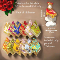 shinde exports Shirdi Sai Baba statue dress/ idol vastra /shawl cloth poshakh for 3.5 inches (zero no. idol) (pack of 12 dresses) Dress(Cotton)