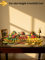 real sprituality Lord jagannath, Balabhadra, Maa Subhadra 4 Inch Idol Dress Set(10 Cm) Idol Heiht Dress(Silk)