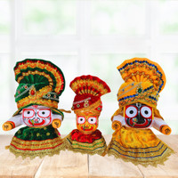 Jagannath World Jagannath Idol Velvet Pagadi Dress Set 6 Inch – Temple Poshak Dress(Velvet)