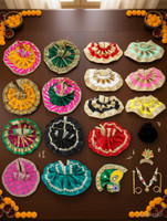 RRR HANDICRAFTS Combo of 15 Stylish Laddu Gopal, Kanha Ji, Size ( 0 to 2 ) Dress(Cotton, Silk)