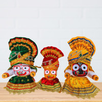 Jagannath World Devotional Velvet Vastra Set for 6 Inch Jagannath Balram Subhadra Dress(Velvet)