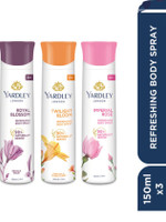 Yardley London Body Spray Tripack Body Spray  -  For Women(450 ml, Pack of 3)