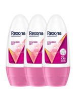 Rexona Powder Dry PO3 Deodorant Roll-on  -  For Women(135 ml, Pack of 3)