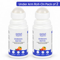 Aravi Organic Brightening Underarm Roll On | 2% Kojic Acid 5% AHA for Odour & Pigmentation Deodorant Roll-on  -  For Men & Women(100 ml, Pack of 2)