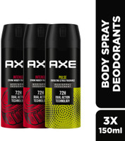 AXE Intense & Pulse Body Spray – For Men(150 ml, Pack of 3)