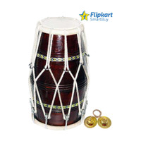 Flipkart SmartBuy Tun head rope and bass head nut bolt Dholak Rope & Rings Dholak(Brown)
