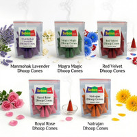 Seboncare Combo Of Dhoop Cone - LAVENDER, ROSE, MOGRA, RED VELVET, NATRAJAN - EACH 50GM Floral Dhoop(Pack of 5)