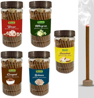 vidhan Pooja Dhoop Sticks Premium Jar 100Gm x5 ( 500 gram) | No Bamboo | No Charcoal Rose, Jasmine, Sandal, Guggul, Woody Dhoop(Pack of 5)