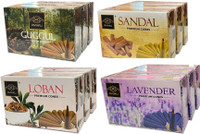 aviraj Multi Incense Dhoop Batti Cones Combo Of Loban Guggul Sandal Lavender Pack of 12 Sandal, Lavender, Guggul Dhoop(Pack of 12)