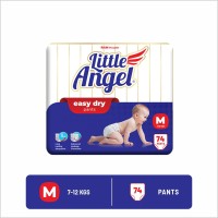 Little Angel Easy Dry Diaper Pants with 12 hrs absorption Medium (M) Size 74 Count, 7-12 Kgs - M(74 Pieces)