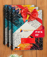 GARGANDASSOCI Handmade A4 Notebook Single Rule 140 Pages(Multicolor, Pack of 3)