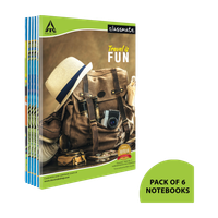 Classmate Notebook A4 Notebook Single Line 172 Pages(Multicolor, Pack of 6)
