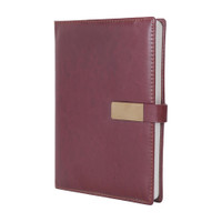 CuckooDiaries Premium Corporate Journal Executive Side Pen Holder Hardbound Single Ruled A5 Notebook Singe Ruled 192 Pages(Brown)
