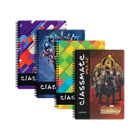Classmate Pulse 1 Subject (267 X 203 mm) Spiral Regular Notebook Single Line 160 Pages(Multicolor, Pack of 4)