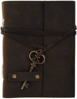 DI-KRAFT Handmade Classic Design Leather A6 Diary Unruled 200 Pages(Black)