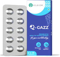 Velbiom Q-Gazz | Helps in Gas, Bloating and Indigestion Tablet(30 No)