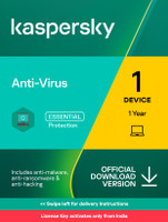 Kaspersky New Subscription 1 PC PC 1 Year Anti-virus Compatible with Windows (Email Delivery - No CD)(Standard Edition)