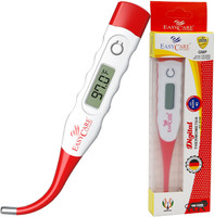 EASYCARE EC5130 Digital Thermometer - Waterproof, Fever Alarm, Flexible Tip Thermometer(Red)