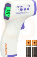 curecheck Infrared Thermometer with 2AA Batteries AD801 Thermometer(White & Blue)