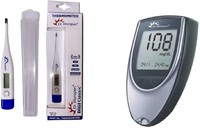 Dr. Morepen MT-110 Thermometer and BG03 Glucometer, Thermometer(GREY & BLACK)