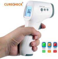 curecheck TF-600 Non-Contact Digital Infrared Thermometer for Fever|Used for Adults & Kids|Accurate Reading[With Free Battery] Thermometer(White/Grey)
