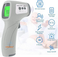 curecheck AD 801 Infrared Non Contact Forehead Gun For Kids & Adults (With Batteries) Thermometer(White)