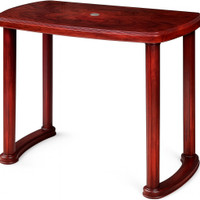 ShopholicHub Dining Table for Home Offices and Restaurant | 100% Virgin Plastic | Outdoor Plastic 4 Seater Dining Table(Finish Color - Rose Wood, DIY(Do-It-Yourself))