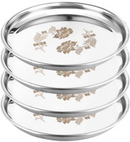 FROTOOL 4 peace dinner plate laser design Dinner Plate(Pack of 4)