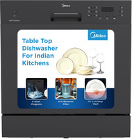Midea MDWTT0802D(B)IN Free Standing 8 Place Settings Dishwasher