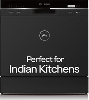 Godrej DWT EON MGNS 8C NF SKBK Free Standing 8 Place Settings Compact With Inbuilt Heater Dishwasher