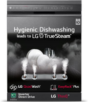 LG DFB424FM Free Standing 14 Place Settings with Wi-Fi , TrueSteam, QuadWash, Inverter Direct Drive, East Rack Plus Dishwasher