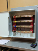 DeHMY electric busbar chamber box 100Amp,415 volt (Heavy Duty,Metal,Grey) Distribution Board