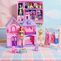 Pearl Trade India Fashion Villa Dream Doll House Playset(Pink)