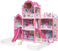 toiisweet Big Style Doll House for Girls|Luxury 3-Storey Princess Dollhouse(Multicolor)