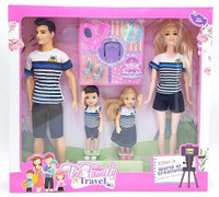 KomalSG Kidzz Land Family Doll Set Includes Mom. Dad, Daughter & Son(Multicolor)