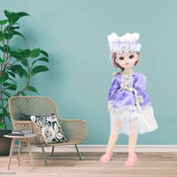 U.R.M. Enterprises Doll Set Movable Joint Cute Girl Fashionable Doll for Kids _D32(Purple)