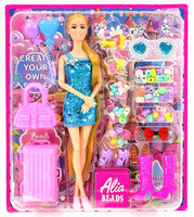 Tarak Doll with Colorful Beads Accessory Set, Includes Cute Jewellery Set, Doll Age 3+(Multicolor)