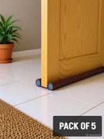 SWAPKART (Pack of 5 ,39 inch )Door Guard Bottom Seal Strip Gap Filler , Noise Reduction Door Mounted Door Stopper(Brown)