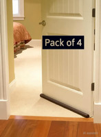 MAGICAL (Pack of 4, 37 Inch) Seal Twin Draught Draft Guard Closer Bottom Door Seal Twin Draught Draft Guard Door Closer Bottom Brown Sealing Strip Door Mounted Door Stopper(Brown)