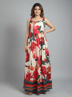 METRONAUT Women Maxi Red Full Length Dress