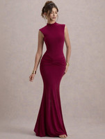 METRONAUT Women Bodycon Maroon Maxi/Full Length Dress