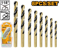 INGCO AKDB0801 8 Pcs HSS twist drill bits set