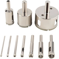 uptodateprouducts 10 Pcs 3-50mm Glass Hole Saw Diamond Coated Drill Bits Drilling Crown for Tile Marble Ceramic Power Tools