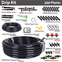 AGRITECH Drip Irrigation Garden Watering Drip Kit (200 Plants) Drip Irrigation Kit
