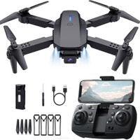 Rivalwilla Drone with 4k Camera Foldable 1080P HD One Key Take Off/Landing 3D Flips Drone