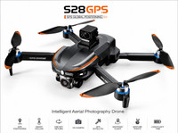 Playtastic S28 GPS Drone With 4k HD Camera Foldable Quadcopter GPS Auto Return Drone